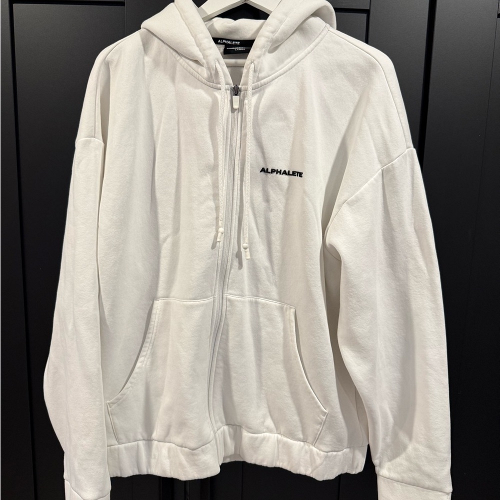 Alphalete White Zip Up
